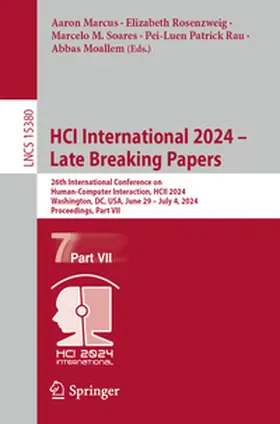Marcus / Rosenzweig / Soares |  HCI International 2024 - Late Breaking Papers | Buch |  Sack Fachmedien