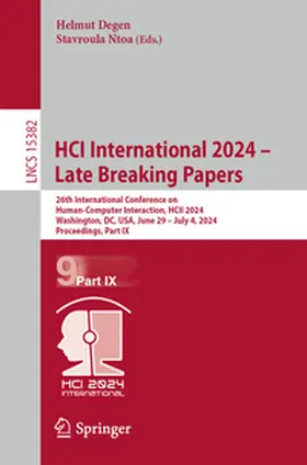 Degen / Ntoa | HCI International 2024 – Late Breaking Papers | E-Book | sack.de