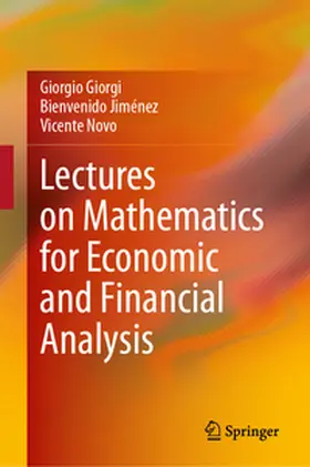 Giorgi / Jiménez / Novo |  Lectures on Mathematics for Economic and Financial Analysis | eBook | Sack Fachmedien