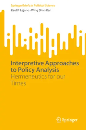 Kan / Lejano |  Interpretive Approaches to Policy Analysis | Buch |  Sack Fachmedien