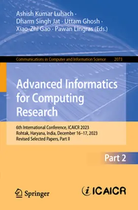 Luhach / Jat / Ghosh | Advanced Informatics for Computing Research | E-Book | sack.de