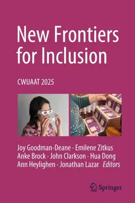 Goodman-Deane / Zitkus / Brock |  New Frontiers for Inclusion | Buch |  Sack Fachmedien