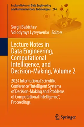 Babichev / Lytvynenko |  Lecture Notes in Data Engineering, Computational Intelligence, and Decision-Making, Volume 2 | eBook | Sack Fachmedien