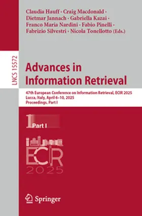 Hauff / Macdonald / Jannach |  Advances in Information Retrieval | Buch |  Sack Fachmedien