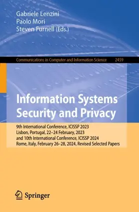 Lenzini / Mori / Furnell |  Information Systems Security and Privacy | Buch |  Sack Fachmedien