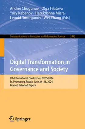 Chugunov / Filatova / Kabanov | Digital Transformation in Governance and Society | E-Book | sack.de