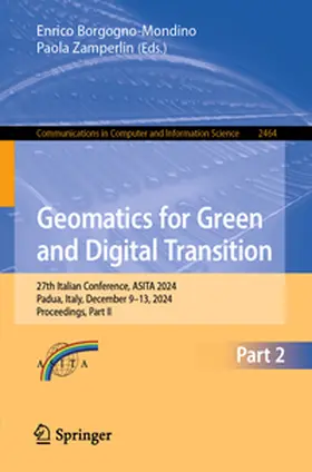 Borgogno-Mondino / Zamperlin | Geomatics for Green and Digital Transition | E-Book | www2.sack.de