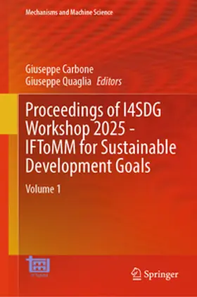Carbone / Quaglia |  Proceedings of I4SDG Workshop 2025 - IFToMM for Sustainable Development Goals | eBook | Sack Fachmedien