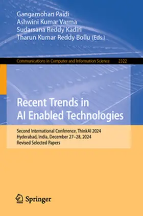 Paidi / Varma / Kadiri |  Recent Trends in AI Enabled Technologies | eBook | Sack Fachmedien