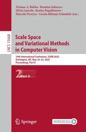 Bubba / Gaburro / Schönlieb |  Scale Space and Variational Methods in Computer Vision | Buch |  Sack Fachmedien