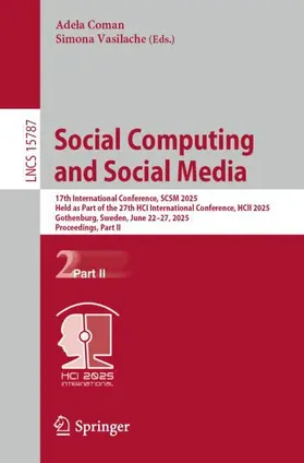 Vasilache / Coman |  Social Computing and Social Media | Buch |  Sack Fachmedien