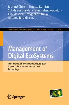 Chbeir / Damiani / Dustdar |  Management of Digital EcoSystems | Buch |  Sack Fachmedien