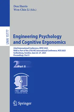 Harris / Li | Engineering Psychology and Cognitive Ergonomics | E-Book | sack.de
