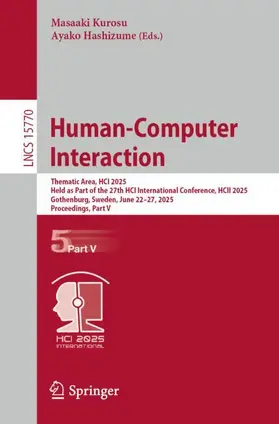 Hashizume / Kurosu |  Human-Computer Interaction | Buch |  Sack Fachmedien