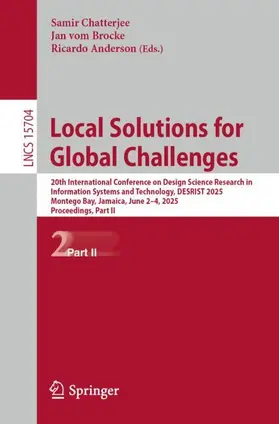 Chatterjee / Anderson / vom Brocke |  Local Solutions for Global Challenges | Buch |  Sack Fachmedien