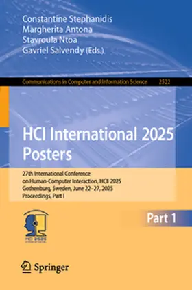 Stephanidis / Antona / Ntoa | HCI International 2025 Posters | E-Book | sack.de