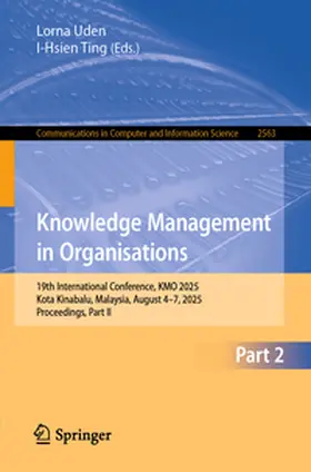 Uden / Ting |  Knowledge Management in Organisations | eBook | Sack Fachmedien
