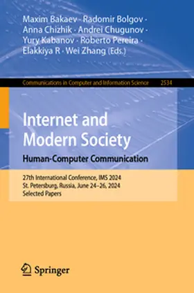 Bakaev / Bolgov / Chizhik |  Internet and Modern Society. Human-Computer Communication | eBook | Sack Fachmedien