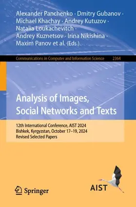 Panchenko / Savchenko / Gubanov |  Analysis of Images, Social Networks and Texts | Buch |  Sack Fachmedien