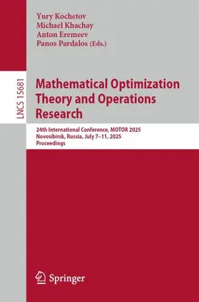 Kochetov / Khachay / Eremeev |  Mathematical Optimization Theory and Operations Research | Buch |  Sack Fachmedien