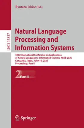 Ichise |  Natural Language Processing and Information Systems | eBook | Sack Fachmedien