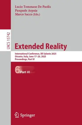 De Paolis / Arpaia / Sacco |  Extended Reality | Buch |  Sack Fachmedien