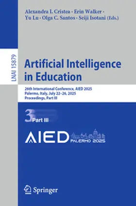 Cristea / Walker / Lu |  Artificial Intelligence in Education | eBook | Sack Fachmedien