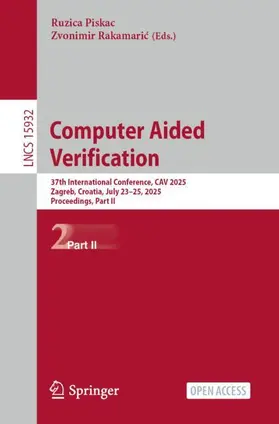 Piskac / Rakamaric / Rakamaric |  Computer Aided Verification | Buch |  Sack Fachmedien