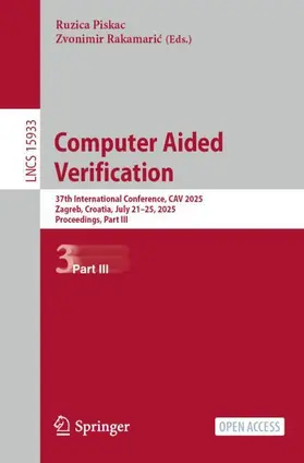Piskac / Rakamaric / Rakamaric |  Computer Aided Verification | Buch |  Sack Fachmedien
