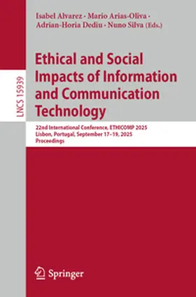 Alvarez / Arias-Oliva / Dediu | Ethical and Social Impacts of Information and Communication Technology | E-Book | sack.de