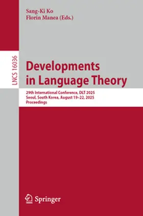 Ko / Manea | Developments in Language Theory | E-Book | www2.sack.de