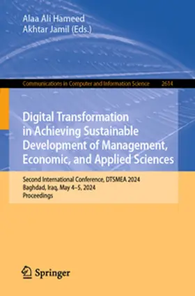 Hameed / Jamil |  Digital Transformation in Achieving Sustainable Development of Management, Economic, and Applied Sciences | eBook | Sack Fachmedien