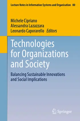 Cipriano / Lazazzara / Caporarello |  Technologies for Organizations and Society | eBook | Sack Fachmedien