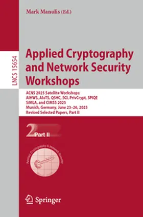 Manulis |  Applied Cryptography and Network Security Workshops | eBook | Sack Fachmedien