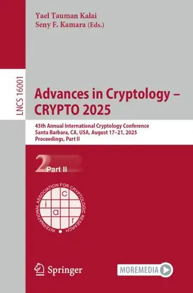 Tauman Kalai / Kamara |  Advances in Cryptology - CRYPTO 2025 | Buch |  Sack Fachmedien