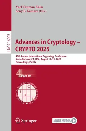 Tauman Kalai / Kamara |  Advances in Cryptology - CRYPTO 2025 | Buch |  Sack Fachmedien