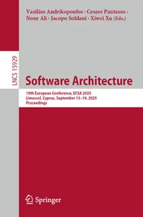 Andrikopoulos / Pautasso / Ali |  Software Architecture | eBook | Sack Fachmedien