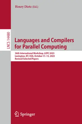 Dietz |  Languages and Compilers for Parallel Computing | eBook | Sack Fachmedien