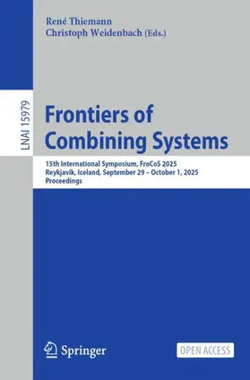 Thiemann / Weidenbach |  Frontiers of Combining Systems | Buch |  Sack Fachmedien