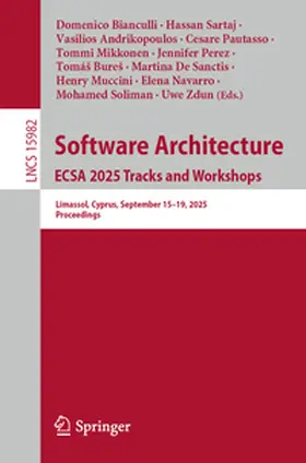 Bianculli / Sartaj / Navarro |  Software Architecture. ECSA 2025 Tracks and Workshops | eBook | Sack Fachmedien