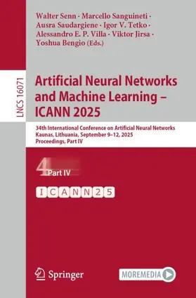 Senn / Sanguineti / Saudargiene |  Artificial Neural Networks and Machine Learning - ICANN 2025 | Buch |  Sack Fachmedien