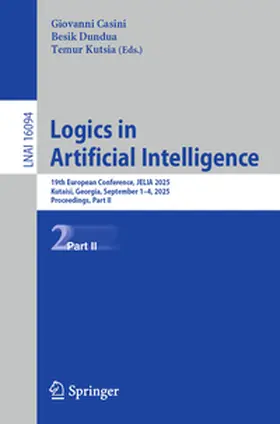 Casini / Dundua / Kutsia |  Logics in Artificial Intelligence | Buch |  Sack Fachmedien
