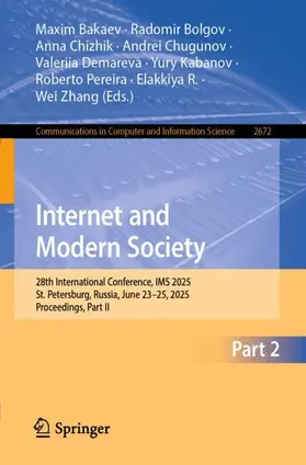 Bakaev / Bolgov / Chizhik |  Internet and Modern Society | Buch |  Sack Fachmedien