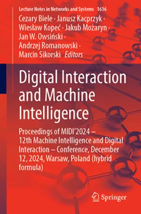 Biele / Kacprzyk / Kopec | Digital Interaction and Machine Intelligence | E-Book | sack.de