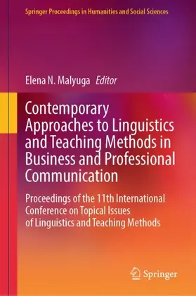 Malyuga |  Contemporary Approaches to Linguistics and Teaching Methods in Business and Professional Communication | Buch |  Sack Fachmedien