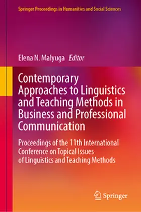 Malyuga |  Contemporary Approaches to Linguistics and Teaching Methods in Business and Professional Communication | eBook | Sack Fachmedien