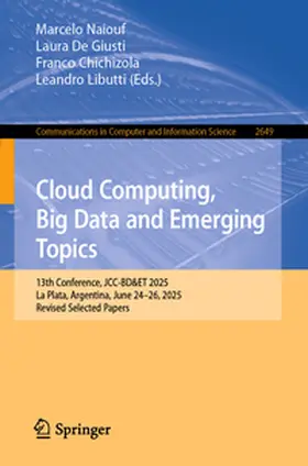 Naiouf / De Giusti / Chichizola |  Cloud Computing, Big Data and Emerging Topics | eBook | Sack Fachmedien