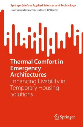 Maracchini / D'Orazio |  Thermal Comfort in Emergency Architectures | Buch |  Sack Fachmedien