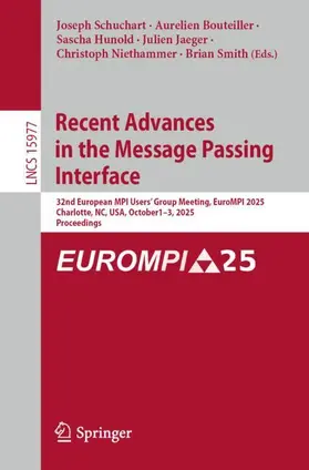 Schuchart / Bouteiller / Hunold |  Recent Advances in the Message Passing Interface | Buch |  Sack Fachmedien
