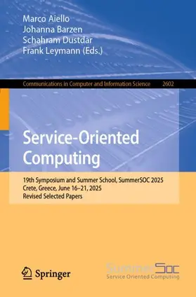 Aiello / Barzen / Dustdar |  Service-Oriented Computing | Buch |  Sack Fachmedien